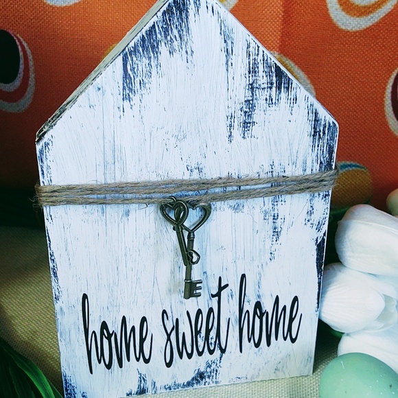 Wood Home Sweet Home House/Mini Wood Sign/Distressed Sign/Farmhouse Decor - Picture 2 of 7